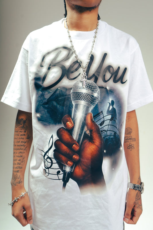 "The Dreamer" Tee (white/black) Heavyweight & Oversized