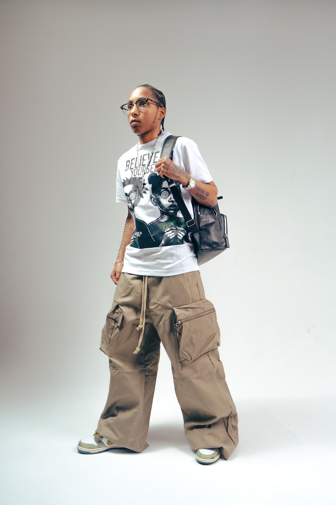 "Getting Money" Tee (white/black) Heavyweight & Oversized