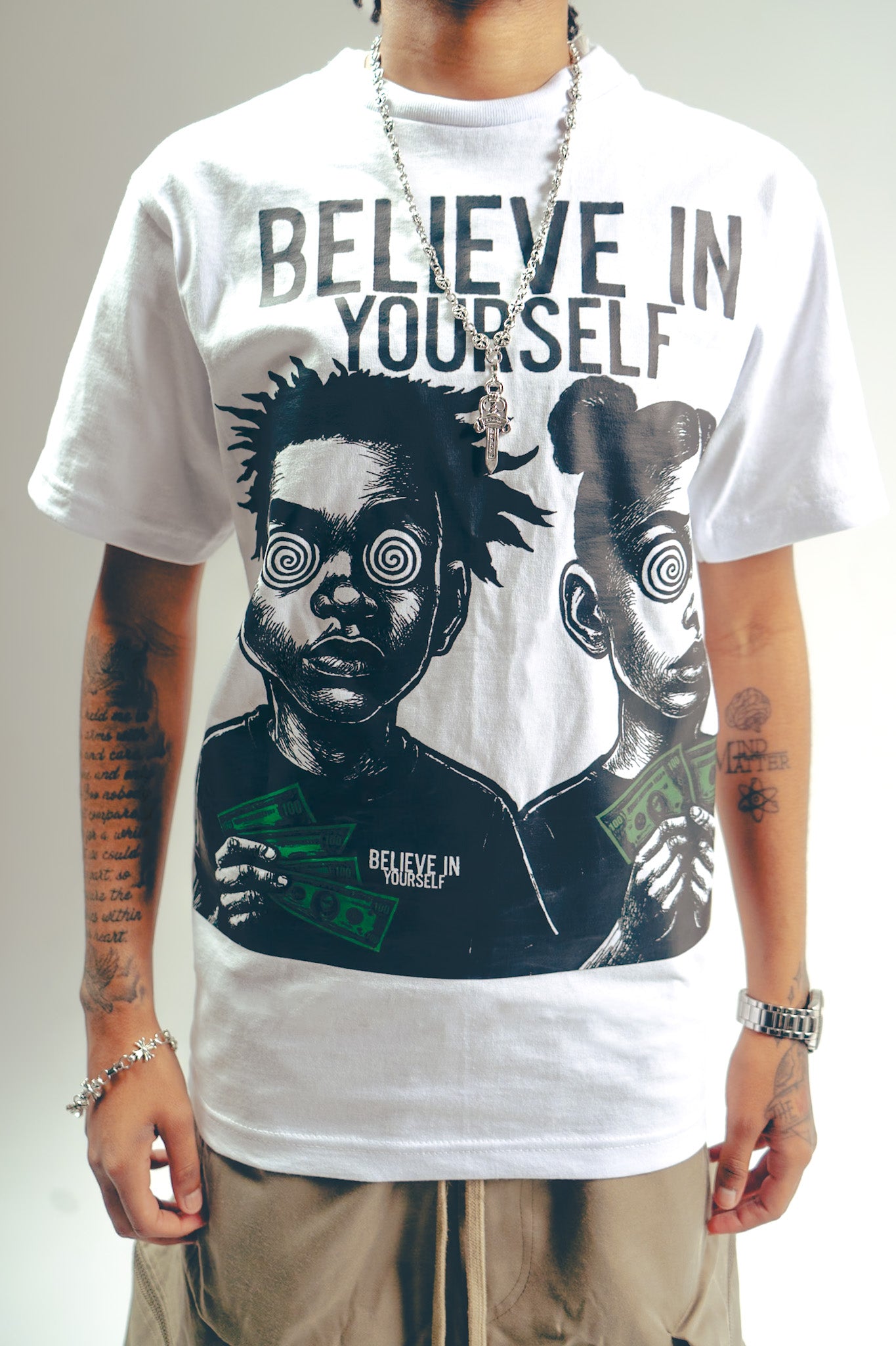 "Getting Money" Tee (white/black) Heavyweight & Oversized