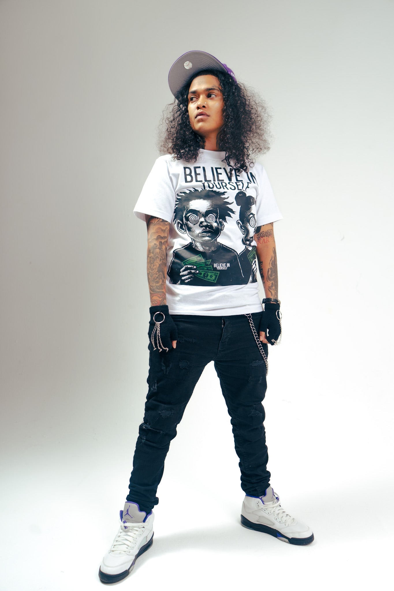 "Getting Money" Tee (white/black) Heavyweight & Oversized