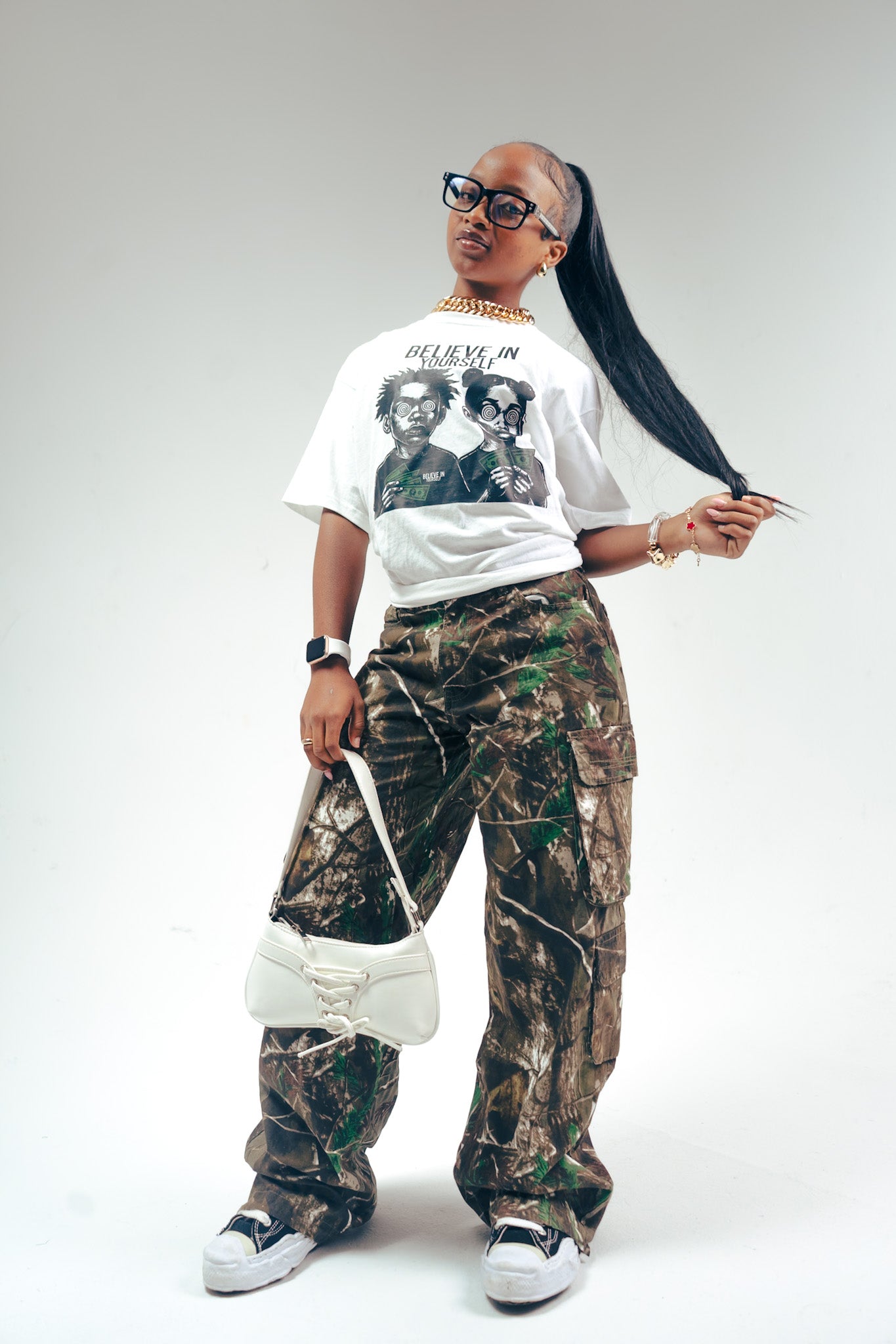 Kids "Getting Money" Tee (white/black)