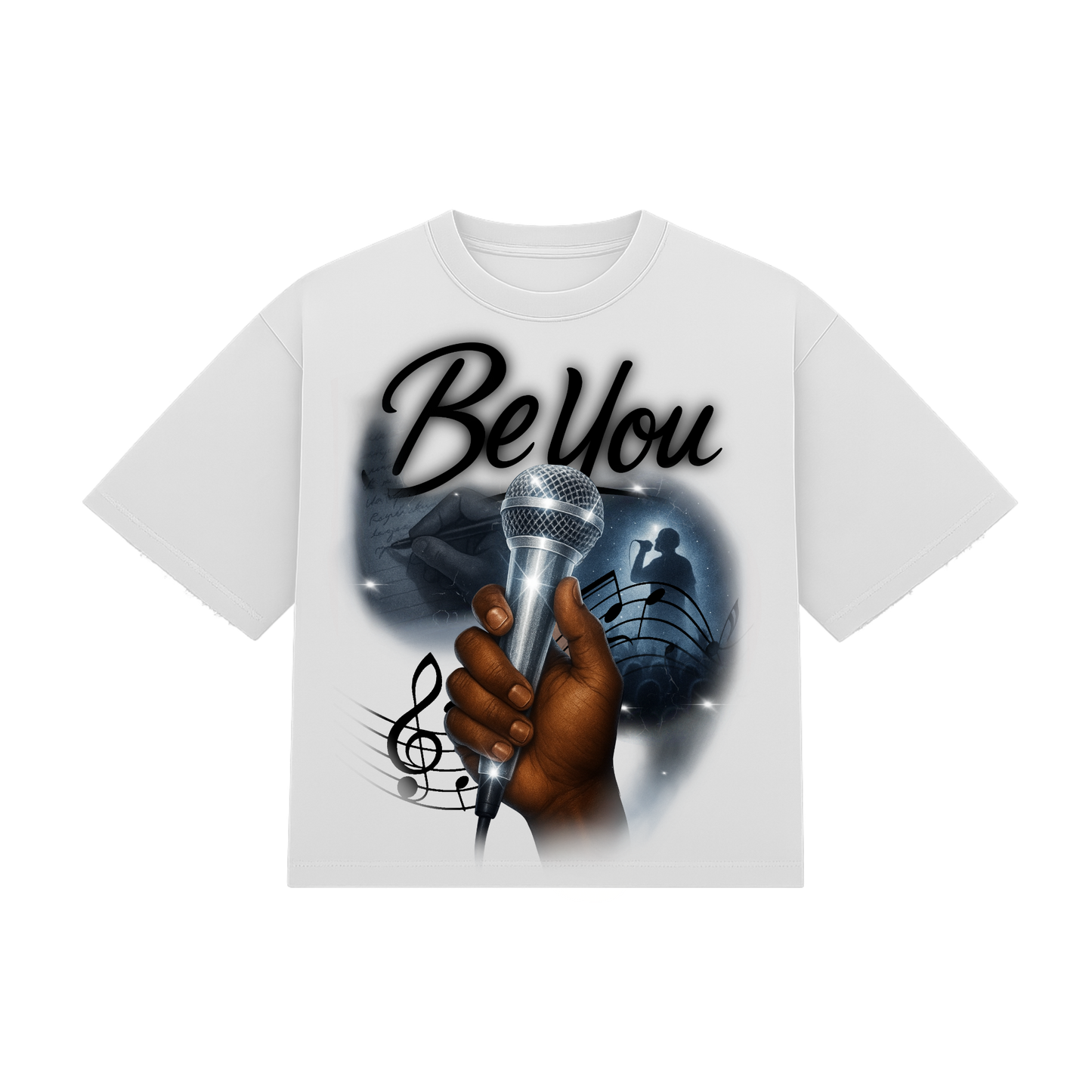 "The Dreamer" Tee (white/black) Heavyweight & Oversized